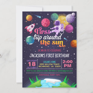 Ruimte eerste reis rond de wereld (Meisje) Kaart