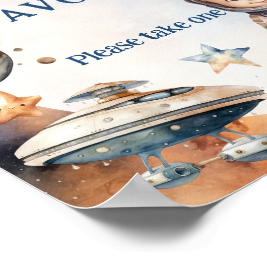 Ruimte eerste reis rond de zon gunsten teken poster (Hoek)