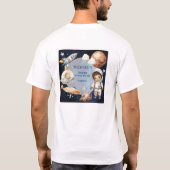 Ruimte eerste reis rond de zon verjaardag ouders t-shirt (Achterkant)
