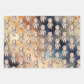 Ruimte eerste reis rond de zon verjaardag wikkelen inpakpapier vel (Voorkant)