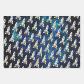 Ruimte eerste reis rond de zon verjaardag wikkelen inpakpapier vel (Voorkant 2)