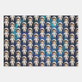 Ruimte eerste reis rond de zon verjaardag wikkelen inpakpapier vel (Voorkant 2)