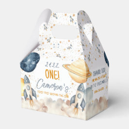 Ruimte eerste reis rond de zon verjaardagsfeestje bedankdoosjes