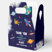 Ruimte eerste reis rond de zon verjaardagsfeestje bedankdoosjes (Geopend)