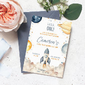 Ruimte eerste reis rond de zon verjaardagsfeestje kaart