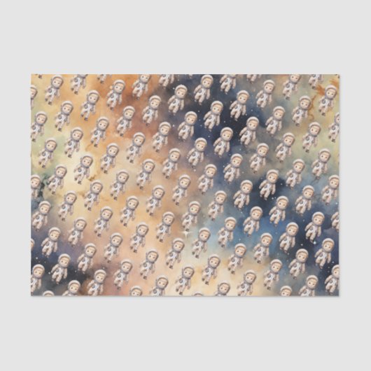 Ruimte eerste reis rond de zon verjaardagsfeestje tissuepapier (Voorkant)