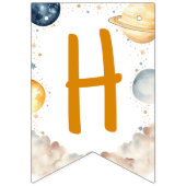 Ruimte eerste reis rond de zon verjaardagsfeestje vlaggetjes (Tweede vlag)