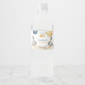 Ruimte eerste reis rond de zon verjaardagsfeestje waterfles etiket (Voorkant)