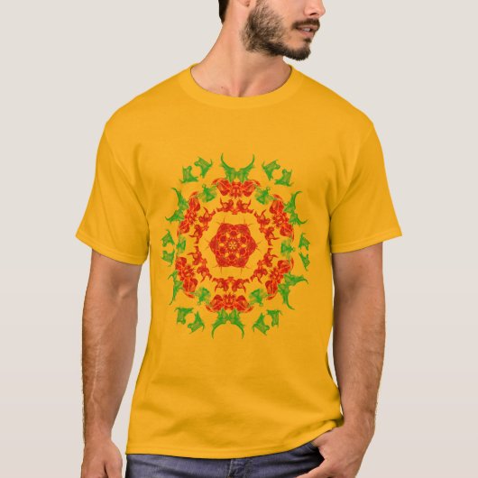 Ruimte en astronomisch: Mandala Art T-shirt (Voorkant)
