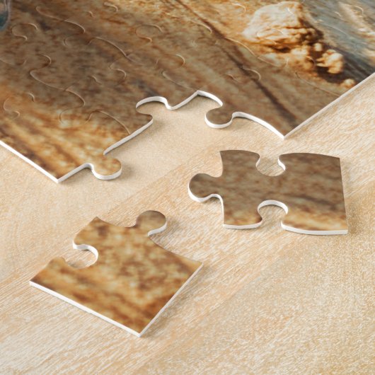 Ruimte en bloemen op de strand legpuzzel (Zijkant)