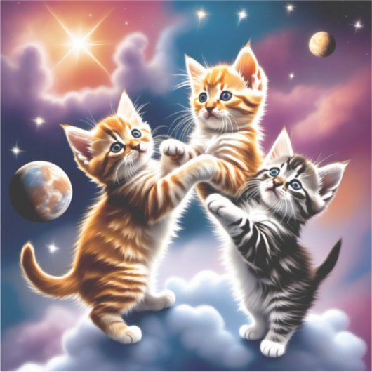 Ruimte en een kat sticker (Voorkant)