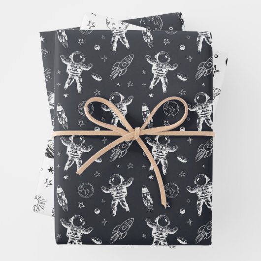 Ruimte en Planet Galaxy Inpakpapier Vel (In situ)