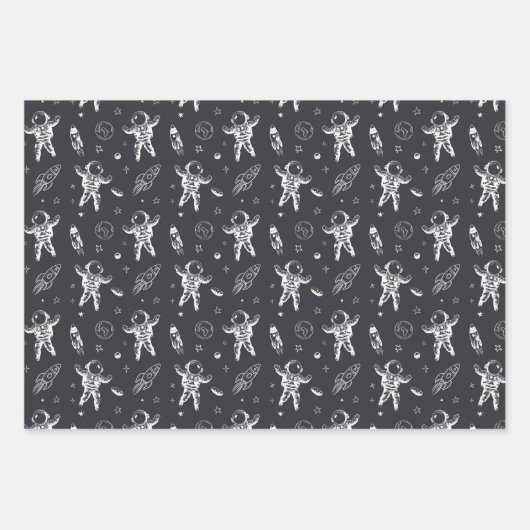 Ruimte en Planet Galaxy Inpakpapier Vel (Voorkant)