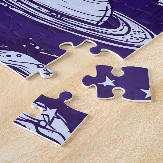 Ruimte en planeten legpuzzel (Zijkant)
