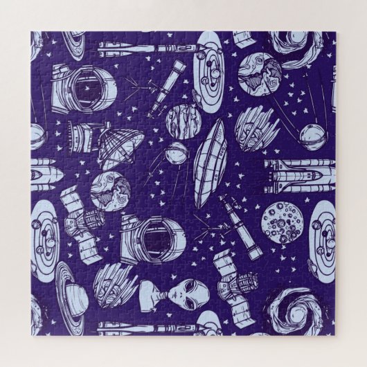 Ruimte en planeten legpuzzel (Horizontaal)