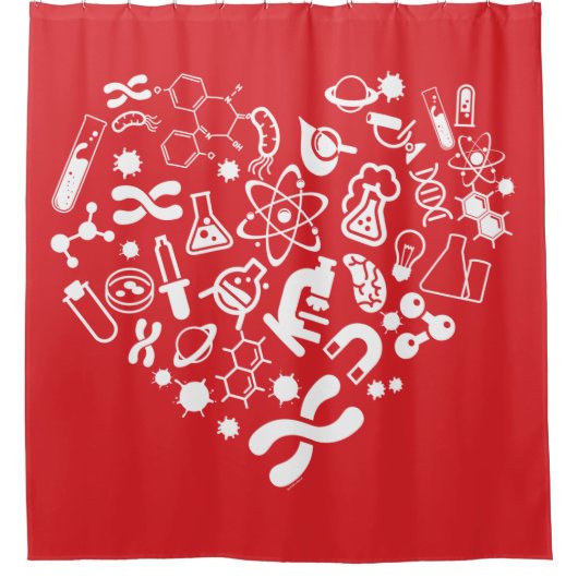 Ruimte en wetenschap douchegordijn (Voorkant)