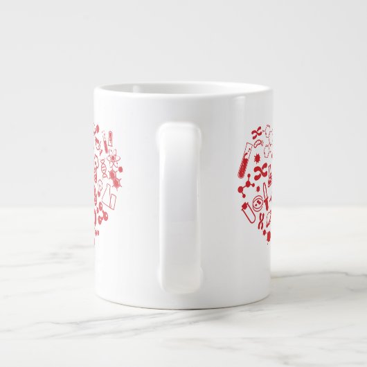 Ruimte en wetenschap grote koffiekop (Achterkant)