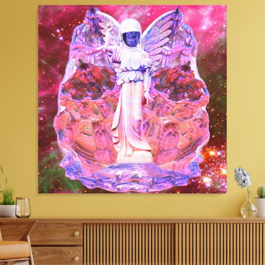 Ruimte engel canvas afdruk (Insitu (Woonkamer))
