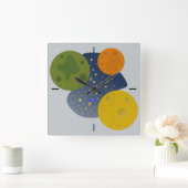 Ruimte exploratie vierkante klok (Huis)