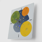 Ruimte exploratie vierkante klok (Hoek)