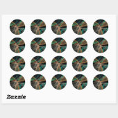 Ruimte Fantasie Ronde Sticker (Vel)