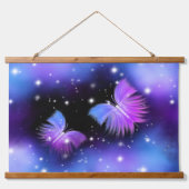 Ruimte Fantasy Vlinders Kosmisch Hangend Wandkleed (Voorkant)
