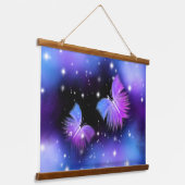 Ruimte Fantasy Vlinders Kosmisch Hangend Wandkleed (Gebogen)