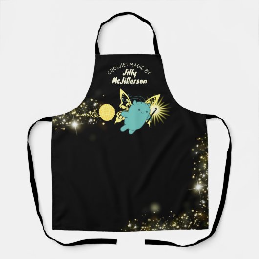 Ruimte fee magische haaknaald garen ambacht show schort (Voorkant)