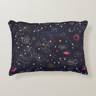 Ruimte Galaxy-constellatie naadloos patroon Accent Kussen