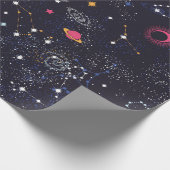 Ruimte Galaxy-constellatie naadloos patroon Cadeaupapier (Hoek)
