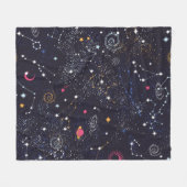 Ruimte Galaxy-constellatie naadloos patroon Fleece Deken (Voorkant (Horizontaal))