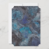 Ruimte Galaxy in Blauw Verjaardagsfeest Kaart (Achterkant)