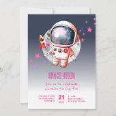 Ruimte Galaxy Maan 5e Verjaardag Kaart (Voorkant)