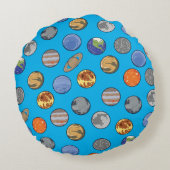 Ruimte Galaxy Zonnestelsel Rond Kussen (Achterkant)