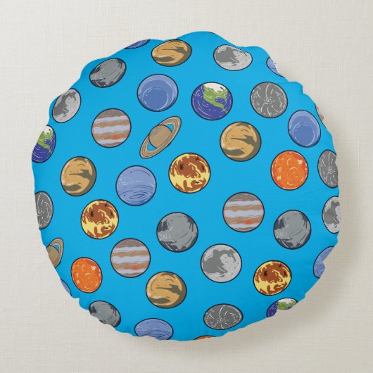 Ruimte Galaxy Zonnestelsel Rond Kussen (Achterkant)