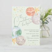 Ruimte Geslacht Neutraal Baby shower Kaart (Staand voorkant)