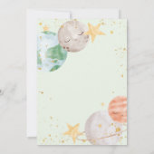 Ruimte Geslacht Neutraal Baby shower Kaart (Achterkant)