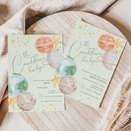 Ruimte Geslacht Neutraal Baby shower Kaart