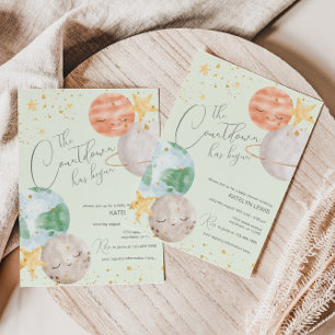 Ruimte Geslacht Neutraal Baby shower Kaart