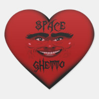 Ruimte getto hart sticker