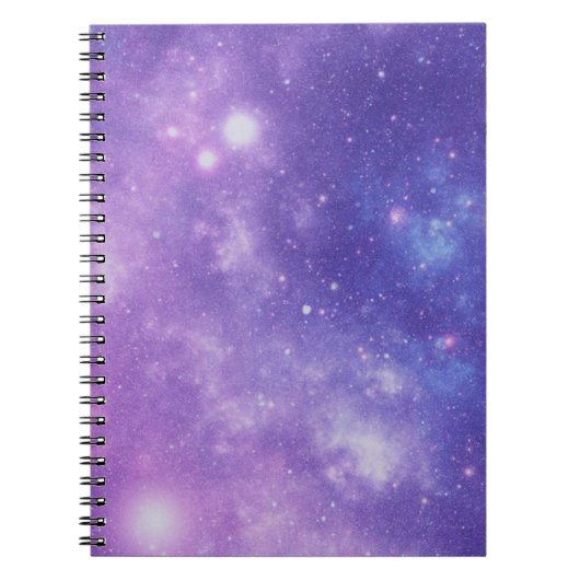 Ruimte Gevoelig Paars en wit Notitieboek (Voorkant)