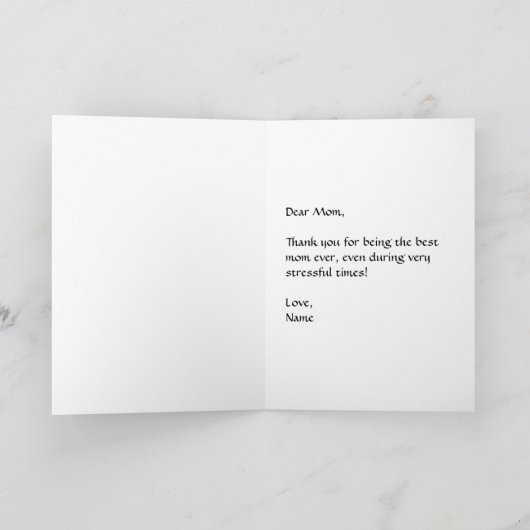 Ruimte Gevouwen Moederdag Kaart (Binnen)