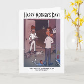 Ruimte Gevouwen Moederdag Kaart (Gele Bloem)