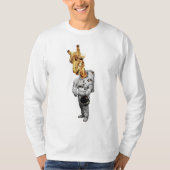 Ruimte-Giraffe Lange hoes T-shirt (Voorkant)