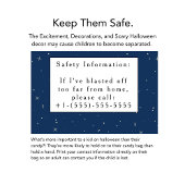 Ruimte Halloween Tas - Aangepaste veiligheidsinfor