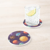 ruimte, hemel, sterren, astronomie, astronaut, uni zandsteen onderzetter (Zijkant)