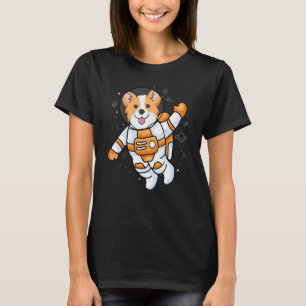 Ruimte Hond Astronaut Corgi Sterrenstelsel Puppy T-shirt