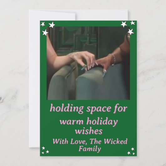 "Ruimte houden voor gepersonaliseerd" Feestdagenkaart (Voorkant)