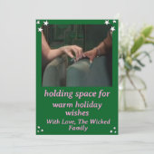 "Ruimte houden voor gepersonaliseerd" Feestdagenkaart (Staand voorkant)