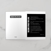 Ruimte houden voor liefdesgedicht folie wenskaart (Buiten Laag)